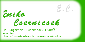 eniko csernicsek business card